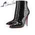 Christian Louboutin Ankle Boots patent leather black 120mm